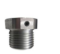 Adaptateur de broche de tour à bois compatible avec mandrin - Convertisseur de filetage en acier inoxydable 2,5 cm x 8 TPI vers 1-1/2" x 8 TPI Argenté