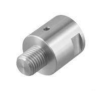 Adaptateur de broche de tour pour le travail du bois, 2,5 cm x 12TPI vers 2,5 cm x 8 TPI - Changeur de fil en acier pour montage sécurisé du mandrin - Design à prise plate - Outil d'atelier essentiel