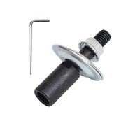 Adaptateur de broche en acier pour meuleuse d'établi - Filetage gauche ou droit, filetage M10, longueur 68 mm, diamètre du trou inférieur 8/10/12 mm, anodisé noir (droite - 12 mm)