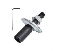 Adaptateur de broche gauche/droite pour moteur d'arbre de polissage d'établi, construction en acier avec filetage M10 et diamètre du trou inférieur de 8 mm/10 mm/12 mm, noir et argent (droite - 10 mm)