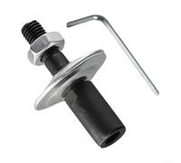 Adaptateur de broche pour meuleuse d'établi - Filetage M10 à gauche ou à droite, tige en acier de 68 mm avec finition noire anodisée, trou inférieur compatible avec trou inférieur de 8/10/12 mm