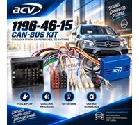 ACV Kit CAN-Bus Mercedes Quadlock vers ISO/Antenne DIN