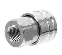 Adaptateur de Buse de Pulvérisation 1/4 Femelle en Acier Inoxydable | Connecteur Rapide Argenté, Performance Étanche et Haute Pression, pour Nettoyage Jardin et Lavage Auto