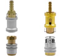 Adaptateur de buse pour gonflage de pneu à air avec design autobloquant, raccord rapide en laiton pour une fixation rapide et sans fuite (E)