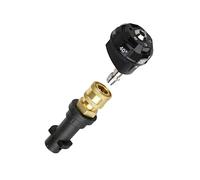 Adaptateur de buse turbo rotative haute pression 6 en 1 Plusieurs colonnes d'eau multifonction Pistolet à mousse et nettoyeur haute pression Adaptateur de pistolet - Raccord rapide Prise en laiton