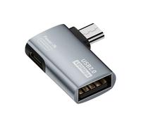 Adaptateur de c?ble OTG 4K Micro-USB vers USB avec conception d'angle. Convient pour tablette, TV (droite)
