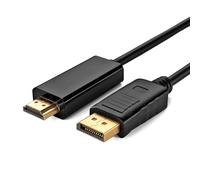Adaptateur De Câble Audio Vidéo Hdtv, 6 Pieds, 1.8m, Haute Qualité, Port D'Affichage Dp Vers Hdmi, Mâle M/M, Pc