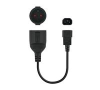 Adaptateur de câble d'alimentation pour SAIS C14 Macho A CEE7 Femelle 0,25 mètre nanocable 10.22.0901