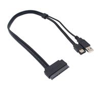 Adaptateur de câble d'alimentation USB pour disque dur 2,5 pouces SATA 22 broches vers eSATA, optimisé pour SSD, compatible UASP SATA III\EC-SSHD