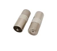 Adaptateur de câble d'antenne femelle et mâle F vers TV, connecteur Coaxial RF, convertisseur F vers TV for IEC PAL DVB-T, 2/5 pièces(F F to TV M,5Pcs)