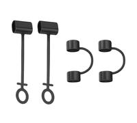 Adaptateur de câble de charge Attache | 4 pièces Support adaptateur de charge | Ceinture de convertisseur de câble en silicone anti-perte pour sac à dos de voiture à domicile porte-clés, Noir et