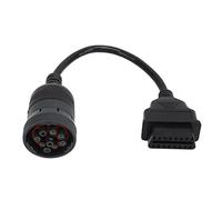Adaptateur De Câble De Scanner De Diagnostic De Camion OBD2, 9 Broches à 16 Broches, Adaptateur D'interface De Diagnostic De Camion, Connecteur De Câble Adaptateur Automobile