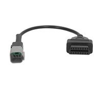 Adaptateur de Câble de Scanner de Diagnostic OBD2 6 Broches à 16 Broches, Remplacement de Câble OBDII pour Moto ATV UTV Moto Vélo