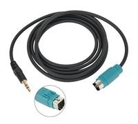 Adaptateur de câble d'entrée auxiliaire 3 x 5 mm pour Alpine KCE236B 9884 permettant une source audio AUX In compatible avec les lecteurs ALPINE et CDE Series