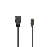 Adaptateur de câble HDMI™, mâle T.-D (micro)/fem. T.-A, Ethernet, doré