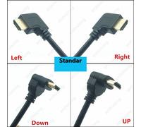 Adaptateur de câble HDMI vers HDTV femelle, Mini Micro HD, Angle droit de 90 degrés vers le haut, le bas et la gauche mâle vers HD, rallonge AF