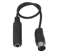 Adaptateur de Câble MIDI 6,35 Mm Femelle 1/4" TRS vers DIN 5 Broches, Adaptateur de Câble MIDI de 0,3 M pour Haut-Parleur, Amplificateur, Mixeur vers Clavier MIDI, Synthétiseur et Guitare