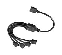 Adaptateur de câble répartiteur d'alimentation, 1 à 4 broches, rvb LED femelle, fil de connexion pour Asus/Msi LED bande lumineuse, carte mère