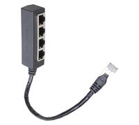 Adaptateur de câble répartiteur Ethernet, connecteur d'extension réseau 1 à 4 ports, vitesse rapide pour la maison et le bureau