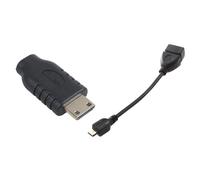 Adaptateur de câble Usb A 2.0 femelle vers Micro-Usb B mâle et 1 adaptateur Micro-Hdmi Type D femelle vers Hdmi Type C mâle F/M