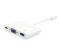 133462, USB 3.0 (3.1 Gen 1) Type-C, USB 3.0 (3.1 Gen 1) Type-A,USB 3.0 (3.1 Gen 1) Type-C,VGA, CE, RoHS, Blanc, Plastique