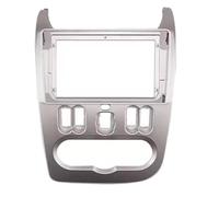 Adaptateur De Cadre D'autoradio 2 DIN pour Dacia pour Logan pour Duster Panneau CD Garniture De Tableau Bord WEFOLCC(Frame Sliver)