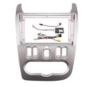 Adaptateur De Cadre D'autoradio 2 DIN pour Dacia pour Logan pour Duster Panneau CD Garniture De Tableau Bord WEFOLCC(Frame-canbus-Silver)