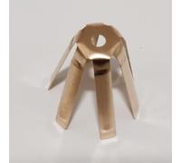 Adaptateur de cale en laiton conçu pour les arbres de golf de 0 335/0 350 à 0 355/0 370, avec parois latérales pliables pour améliorer la liaison époxy et minimiser l'effet de poids sur le swing (6