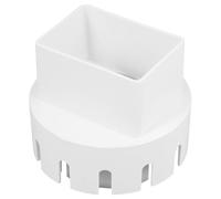 Adaptateur de Canalisation de Gouttière Plastique Blanc Carré vers Rond