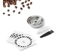 Adaptateur de capsule de café réutilisable avec 4 autocollants compatible avec Vertuo Next/Vertuo POP/Vertuolline GCA1/Delonghi ENV135 (150 m)