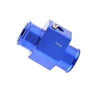 Adaptateur de Capteur de Température, Keenso Sonde Température de l'Eau Joint de Tuyau de Radiateur Universel en Alliage Aluminium 26mm - 40mm Bleu (32mm)