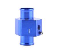 Adaptateur de Capteur de Température, Keesno Sonde Température de l'Eau Tuyau Universel en Alliage Aluminium Joint de Tuyau de Radiateur Bleu 26mm - 40mm(28MM)