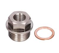 Adaptateur de capteur M18x1,5 à filetage 1/8NPT Raccord de capteur de température d'eau d'échappement durable de haute précision avec joint pour capteurs de température d'eau d'