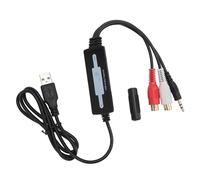 Adaptateur de capture audio USB 2.0 3,5 mm Noir/Blanc