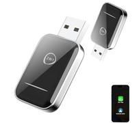 Adaptateur de Carplay Sans fil, 2 in 1 Carplay Sans fil Pour iOS et Android Auto,2025 Converties Mises à Niveau Câblées en Carplay Sans fil,Pour les Voitures de 2016+ et Pour iOS 10 + / Android 11