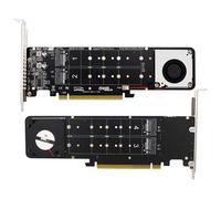 Adaptateur de carte, convertisseur de carte 16X à M.2, multiplicateur NVME M-KEY pour ordinateur de bureau et serveur 2U
