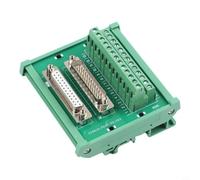 Adaptateur de carte DB25, module d'interface de montage sur rail DIN avec bornier mâle vers femelle, PCB FR-4 pour câblage électrique industriel, 0,7 A 500 V AC, vert