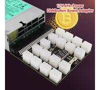 Adaptateur de carte de dérivation, convertisseur pour DPS-800GB 1200FB 1200QB A pour ETH BTC, accessoire de minage, 12V ATX 17x 6 broches