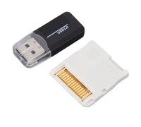 Adaptateur de Carte de Jeu avec Révolution Dual Core pour Diverses Consoles, Prend en Charge la Lecture/écriture Rapide, Plug and Play préchargé pour Les Joueurs et Les Collectionneurs (White)