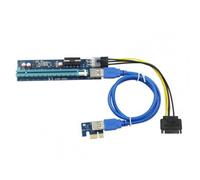 Adaptateur De Carte D'extension, Résistant À L'usure, Interface 6 Broches/4 Broches 30cm, Usb 3.0 Pci-E Express 1x À 16x, Double Alimentation