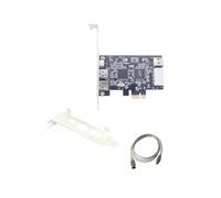 Adaptateur de Carte Firewire PCI-E 1 X IEEE 1394A 4 (3+1) 1394 une PCIe avec Câble IEEE 1394 6 Broches à 4 Broches