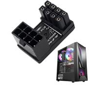 Adaptateur de carte graphique pour PC - Adaptateur secteur 6/8 broches Connecteur | Adaptateur coudé Adaptateur GPU 180 degrés, accessoires pour ordinateur de connexion à 8 broches