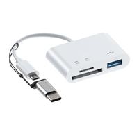 Adaptateur de carte mémoire | Adaptateurs de connecteur USB C USB 3.0 | Lecteur de carte portable de type C, lecture simultanée des cartes Ms Cf Tf, prend en charge Mmc/-Mmc/Uhs-I/Ms Duo/Pro Duo/Cf