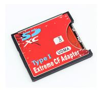 Adaptateur de carte mémoire CF Type I innovant pour cartes SD, SDHC, SDXC et MMC. Design compact idéal pour une utilisation nomade. Excellente