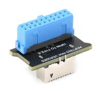 Adaptateur de carte mère à connexion stable, connecteur USB 3.0 Type-C en façade facile à utiliser avec transmission haute vitesse pour une