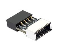 Adaptateur de carte mère de type C 1/2 pièce - Adaptateur femelle de type E de connecteur USB 2.0 à 9 broches | Port de carte mère de rapide de données, ordinateur connecte l'en-tête