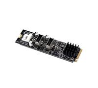 Adaptateur de Carte Mère : Double Prise USB 3.1 de Type E 10 Gbit/S en Façade Vers Carte NVMe NGFF à Clé M Express