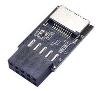 Adaptateur de carte mère interne USB 2.0 vers USB C à 9 broches pour panneau avant, convertisseur de transfert de données haute vitesse