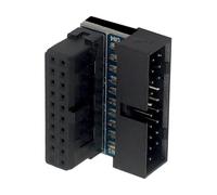 Adaptateur de carte mère USB 3.0 | Goulotte de câble 90 degrés 19/20 broches - Adaptateur USB pour carte mère de bureau - Pour ordinateur, station de travail, maison, jeux et espace de bureau