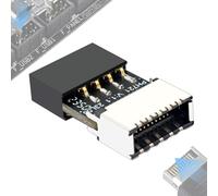 Adaptateur de Carte mère USB C - Connecteur Interne 19 Broches A USBS Type C Femelle | Convertisseur monté sur Panneau pour l'armoire d'entrée PC Modding de Bureau PC